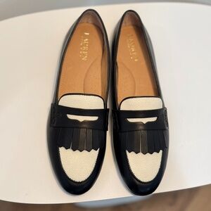 Lauren Ralph Lauren Leather Canvas Loafer
